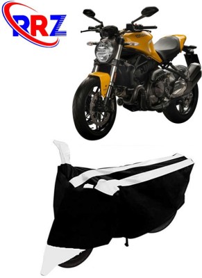 RRZ Waterproof Two Wheeler Cover for Ducati(Monster 821, Black, White)