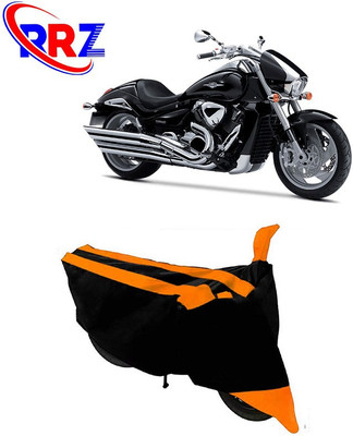 RRZ Waterproof Two Wheeler Cover for Suzuki(Intruder M1800R, Black, Orange)
