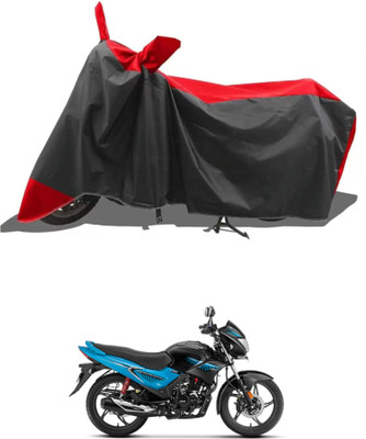 RAQTRO Waterproof Two Wheeler Cover for Hero(Glamour i3s, Red, Black)
