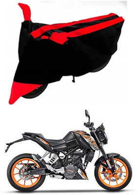AutoGalaxy Waterproof Two Wheeler Cover for KTM(200 Duke, Red, Black)