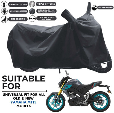 MADAFIYA Two Wheeler Cover for Yamaha(MT 15 New BS6, Black)