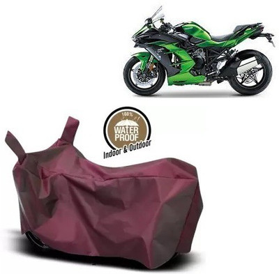 OliverX Waterproof Two Wheeler Cover for Kawasaki(Ninja H2 SX, Maroon)