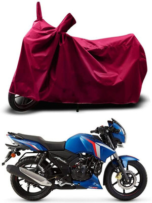 KEDIT Two Wheeler Cover for TVS(Apache RTR 160 4V, Maroon)