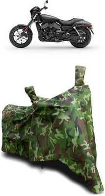 ATBROTHERS Waterproof Two Wheeler Cover for Harley Davidson(Street 750, Multicolor, Green)