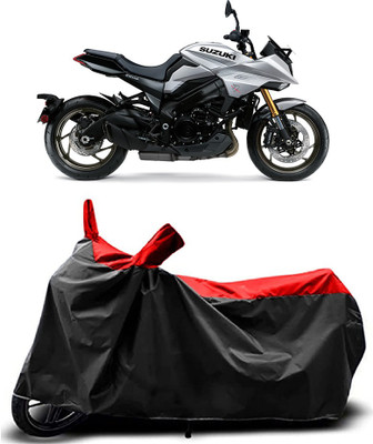 MMSSTAR Waterproof Two Wheeler Cover for Suzuki(Katana, Red)