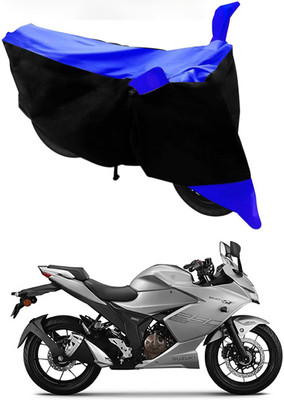 Furious3D Two Wheeler Cover for Suzuki(Gixxer SF 250, Blue, Black)