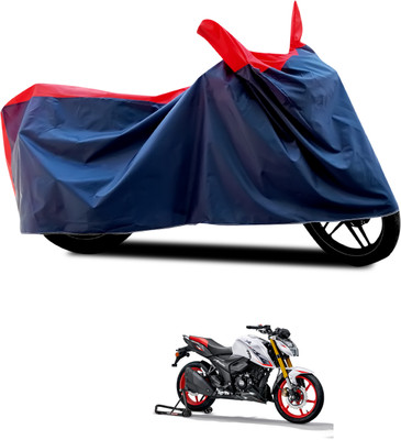 PAGORA Waterproof Two Wheeler Cover for TVS(Apache RTR 160 4V, Black, Red)
