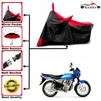 AASHTIK MART Two Wheeler Cover for Bajaj(Wind 125, Red, Black)