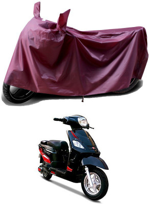 THE REAL ARV Waterproof Two Wheeler Cover for Hero(Electric NYX HS500 ER BS6, Maroon)