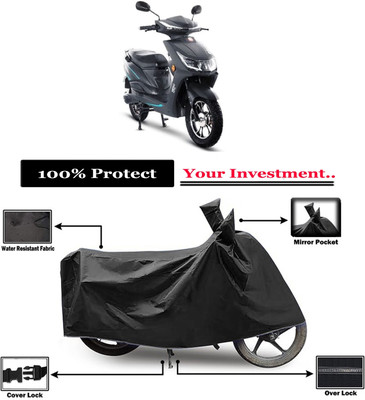 Amexride Two Wheeler Cover for Hero Electric(Motocorp Electric Atria, Black)