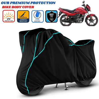 Delphinium Waterproof Two Wheeler Cover for Hero(Passion Xpro, Black)