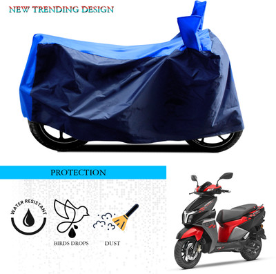 ANTHUB Waterproof Two Wheeler Cover for TVS(Ntorq 125, Black, Blue)