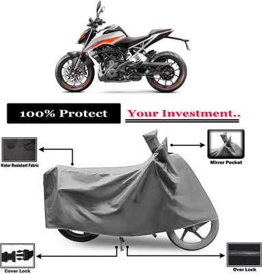 Amexride Two Wheeler Cover for KTM(Duke 390, Grey)