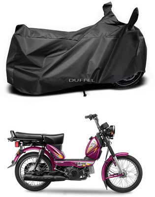 Duffel Two Wheeler Cover for TVS(XL 100 Heavy Duty, Black)