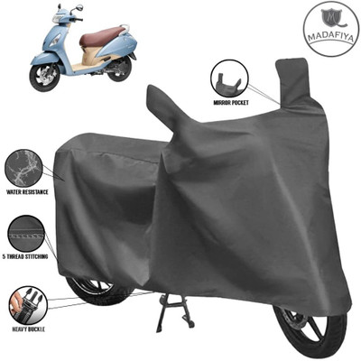 MADAFIYA Waterproof Two Wheeler Cover for TVS(Jupiter Grande, Grey)