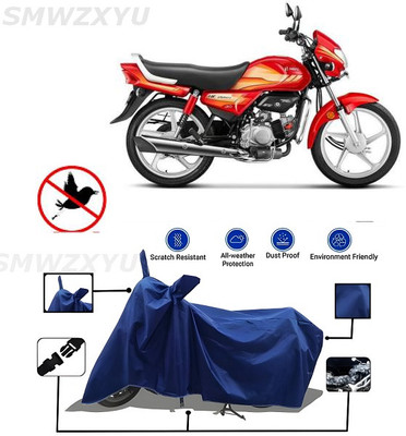 smwzxyu Waterproof Two Wheeler Cover for Hero, Bajaj, Suzuki(HF Deluxe Eco, Blue)