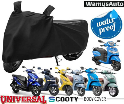 Wamus Auto Waterproof Two Wheeler Cover for Hero Electric(Electric Dash BS6, Black)