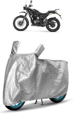 J S R Waterproof Two Wheeler Cover for Royal Enfield(Himalayan, Silver)