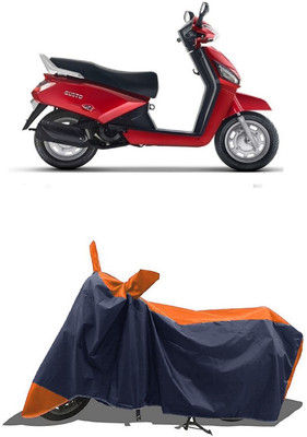SUGASHRI Waterproof Two Wheeler Cover for Mahindra(Gusto 125, Orange, Blue)