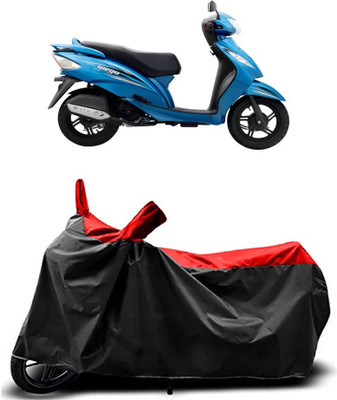 Fastak Two Wheeler Cover for TVS(Wego BS6, Red)