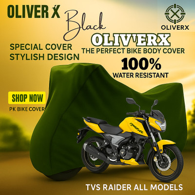 OliverX Waterproof Two Wheeler Cover for TVS(Raider, Green)