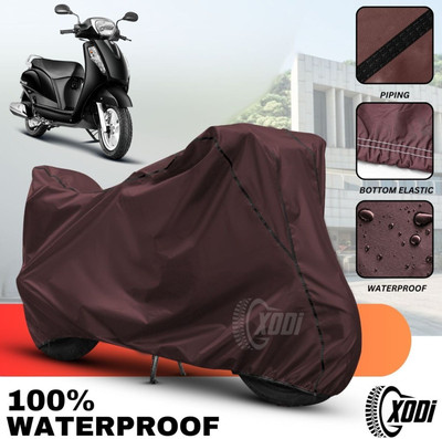 xodi Waterproof Two Wheeler Cover for Suzuki(Access, Maroon, Black)