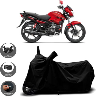 WMIZEXA Waterproof Two Wheeler Cover for Hero(Glamour i3s, Black)