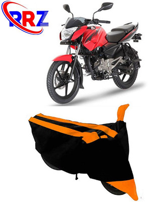 RRZ Waterproof Two Wheeler Cover for Bajaj(Pulsar 135 LS DTS-i, Black, Orange)