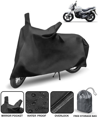 AutoRetail Waterproof Two Wheeler Cover for Suzuki(GS 150R, Black)