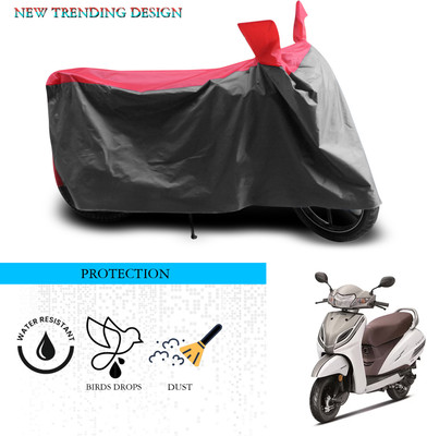 SnehaSales Waterproof Two Wheeler Cover for Honda(Activa 5G, Grey, Red)