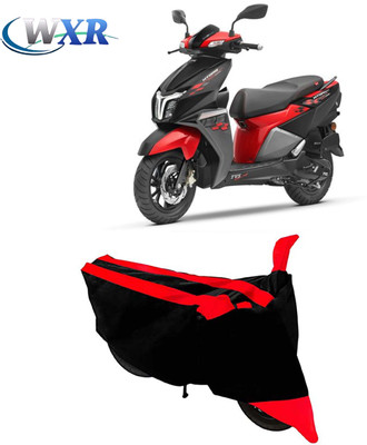 WXR Waterproof Two Wheeler Cover for TVS(NTORQ, Black, Red)