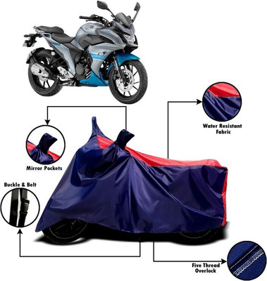 DeepShakshi AUTOMOTIVE Two Wheeler Cover for Yamaha(Fazer 25, Red, Blue)