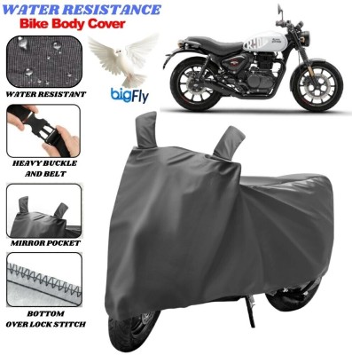 Big fly Two Wheeler Cover for Royal Enfield(Hunter 350, Grey)