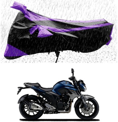 AUTOGARH Two Wheeler Cover for Yamaha(FZ25, Black, Purple)