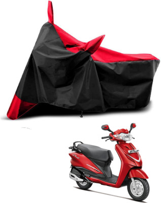KEDIT Two Wheeler Cover for Hero(Duet LX 110CC, Red, Black)