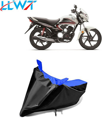KPIND Waterproof Two Wheeler Cover for Honda(Dream Yuga, Black, Blue)