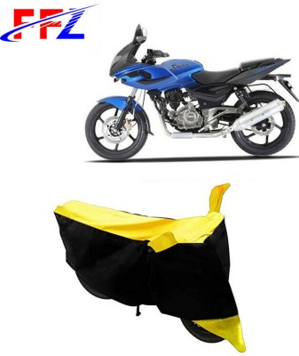 FFZ Waterproof Two Wheeler Cover for Bajaj(Pulsar 220F, Black, Yellow)