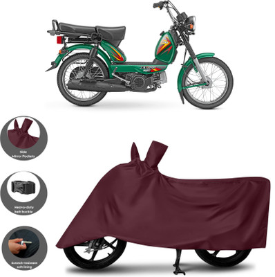 WMIZEXA Waterproof Two Wheeler Cover for Universal For Bike(XL 100, Maroon)