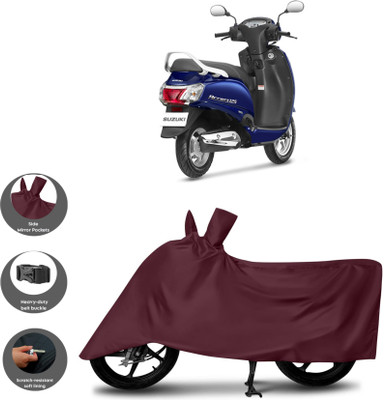 DeepShakshi AUTOMOTIVE Waterproof Two Wheeler Cover for Universal For Bike(Access, Maroon)