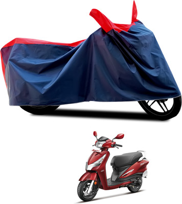 CODOKI Waterproof Two Wheeler Cover for Hero(Duet 125CC, Black, Red)