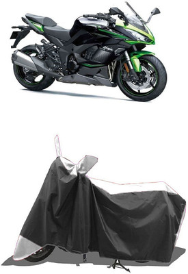 SUGASHRI Waterproof Two Wheeler Cover for Kawasaki(Ninja 1000, White, Black)