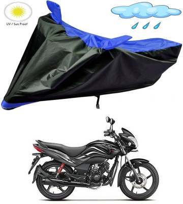 AUTOGARH Two Wheeler Cover for Hero(Passion Xpro, Black, Blue)