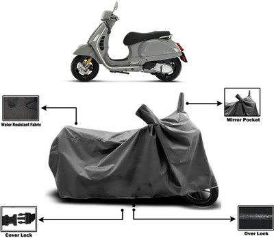 Amexride Two Wheeler Cover for Vespa(GTS 300 BS6, Grey)