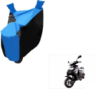 MMSSTAR Waterproof Two Wheeler Cover for Mahindra(Kine, Black, Blue)