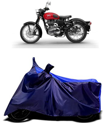 VESMEI Two Wheeler Cover for Royal Enfield(Bullet 350 New BS6, Blue)