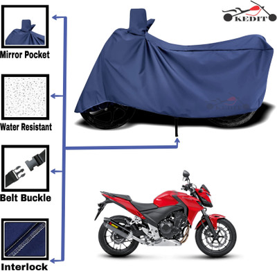 KEDIT Two Wheeler Cover for Honda(CB500F, Blue)