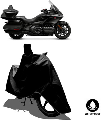 Amexride Waterproof Two Wheeler Cover for Honda(Gold Wing, Black)