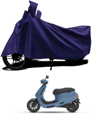 KEDIT Two Wheeler Cover for Ola(Scooty, Blue)