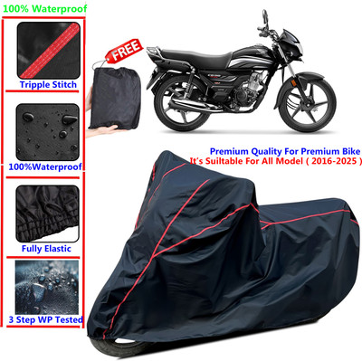 SThanaveX Waterproof Two Wheeler Cover for Hero(CD 110 Dream, Black)