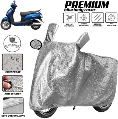 MADAFIYA Two Wheeler Cover for Suzuki(Access 125, Silver)